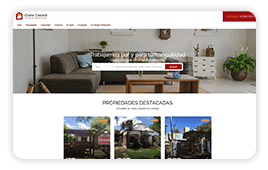 Vista del sitio web auto-administrable