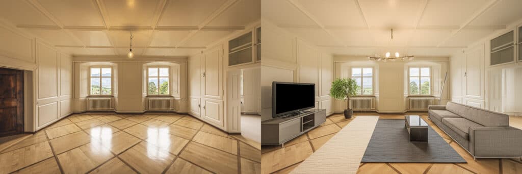 Decorador virtual antes y después